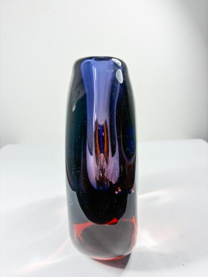 Váza s fialovým jádrem, ,OKO,,18,5 cm- Moser - 3 Váza s fialovým jádrem, ,OKO,,18,5 cm- Moser - 3