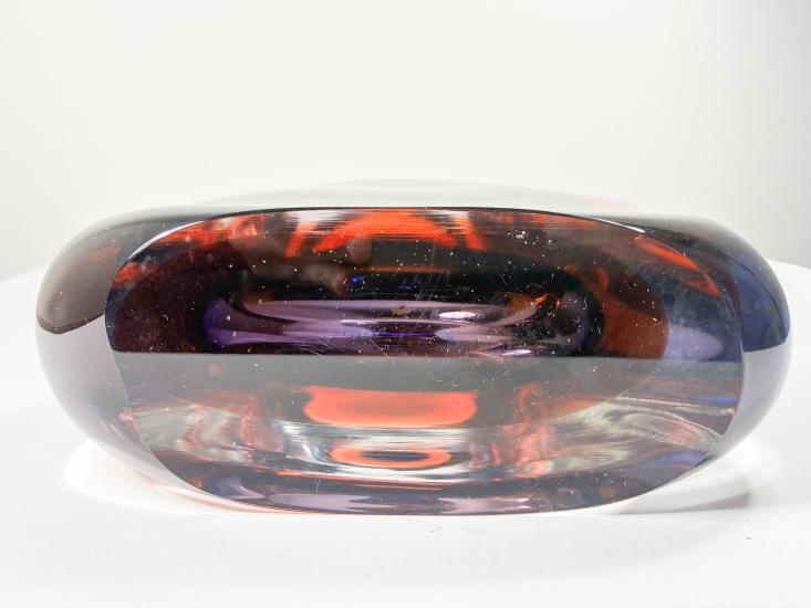 Váza s fialovým jádrem, ,OKO,,18,5 cm- Moser - 6 Váza s fialovým jádrem, ,OKO,,18,5 cm- Moser - 6
