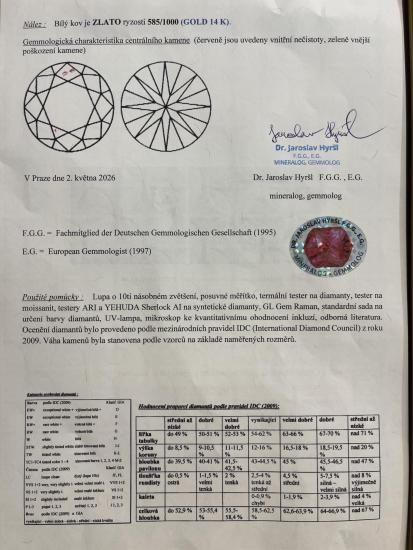 Prsten z bílého zlata s diamantem, vel. 56,5 - 5 Prsten z bílého zlata s diamantem, vel. 56,5 - 5