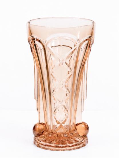 Zdobená skleněná váza, 22,5 cm - 1 Zdobená skleněná váza, 22,5 cm - 1