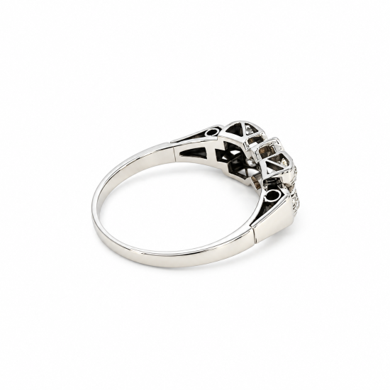 Zlatý prsten s diamanty, vel. 57,5 Zlatý prsten s diamanty, vel. 57,5