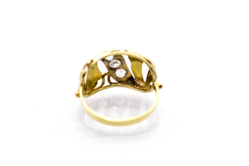 Zlatý prsten se zirkony, vel. 52