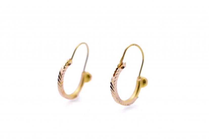 Zlaté náušnice s tyrkysy, visací