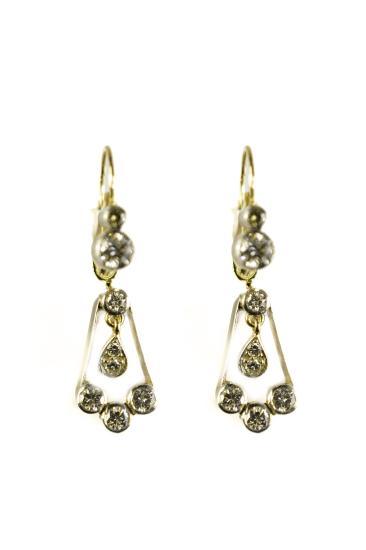 Starožitné zlaté náušnice s diamanty