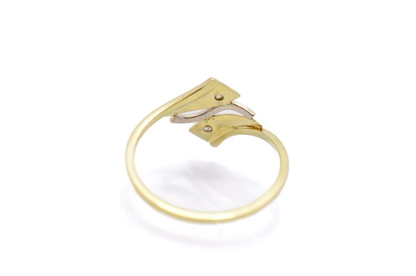 Zlatý prsten se zirkony, vel. 54