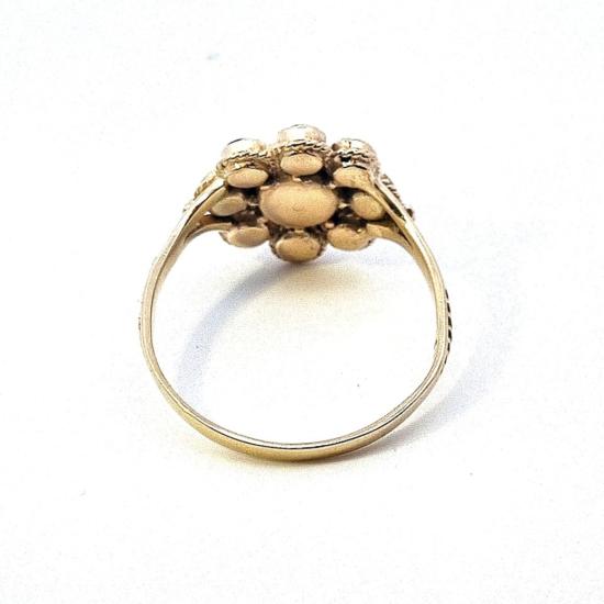 Zlatý prsten s barevnými kamínky, vel. 69