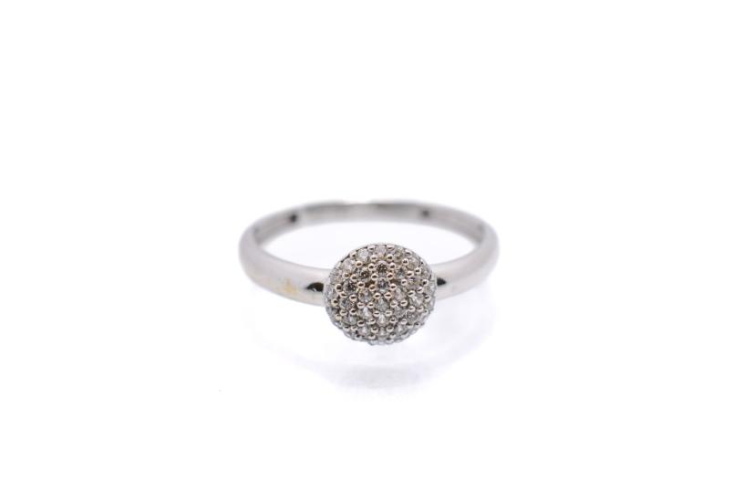 Zlatý prsten se zirkony, vel. 53