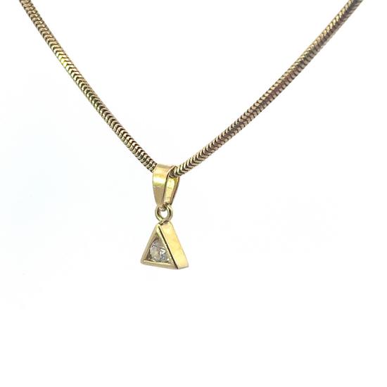 Zlatý přívěs se zirkonem