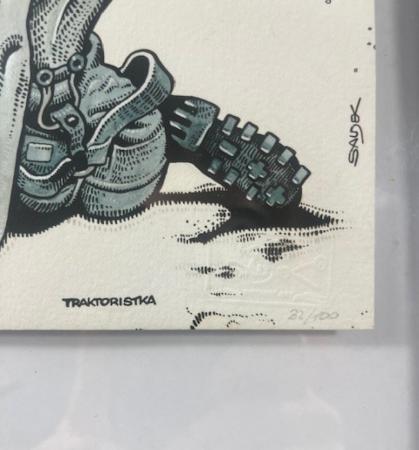 Traktoristka 17,5 x 13,5 cm