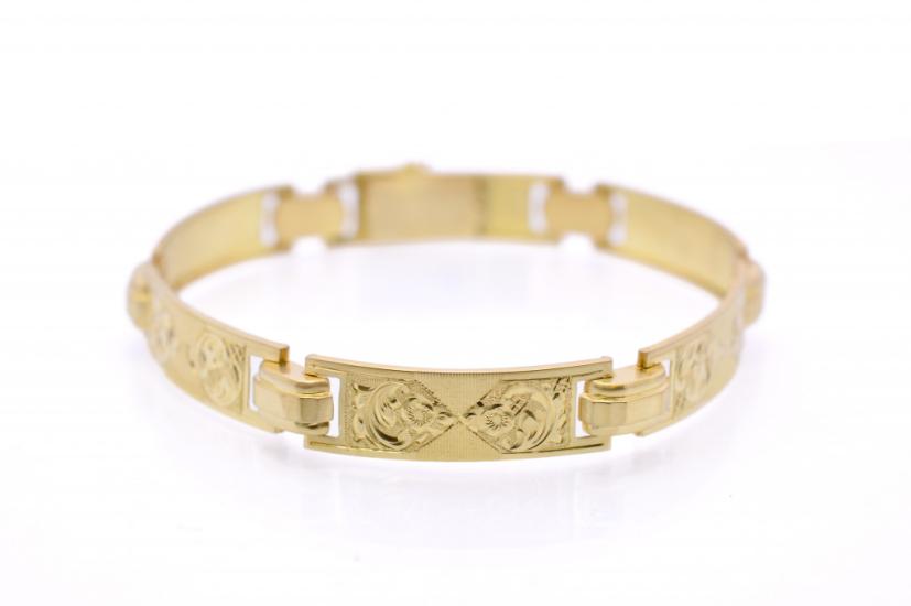 Starožitný zlatý náramek, první republika, 8,89 g