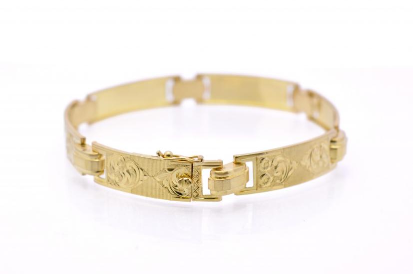 Starožitný zlatý náramek, první republika, 8,89 g