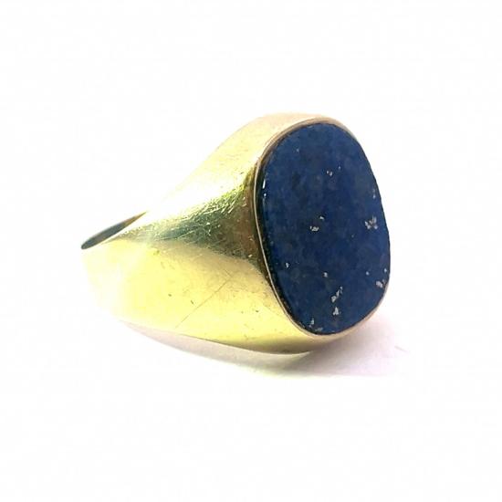 Zlatý prsten s lapis lazuli, vel. 57