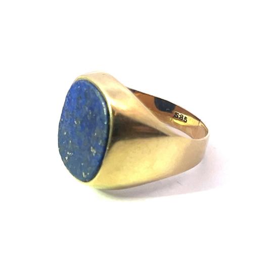 Zlatý prsten s lapis lazuli, vel. 57