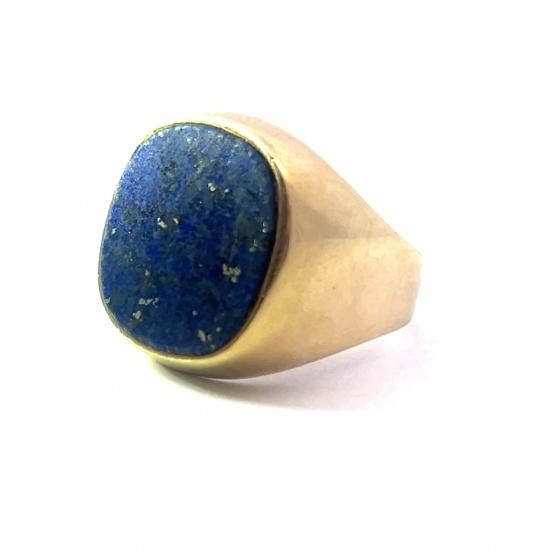 Zlatý prsten s lapis lazuli, vel. 57