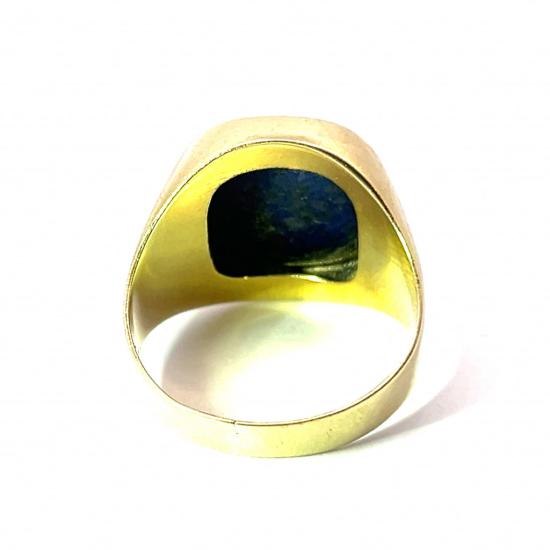 Zlatý prsten s lapis lazuli, vel. 57