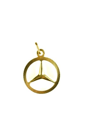 Zlatý přívěsek logo Mercedes