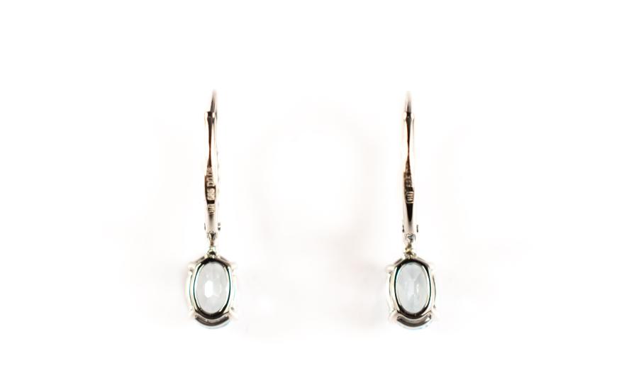 Náušnice z bílého zlata s topazy a diamanty