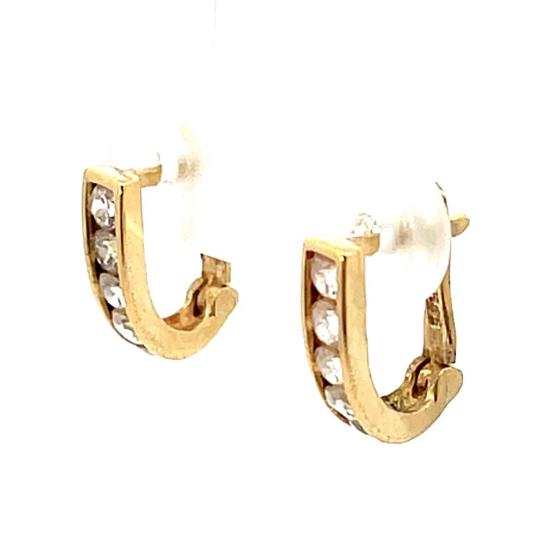 Zlaté náušnice se zirkony, visací