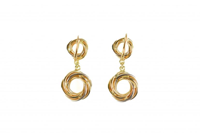 Starožitné zlaté náušnice, visací
