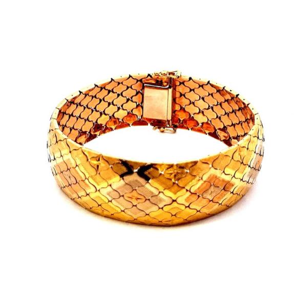 Zlatý náramek 18 k, 63,35 g