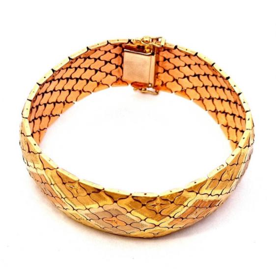 Zlatý náramek 18 k, 63,35 g