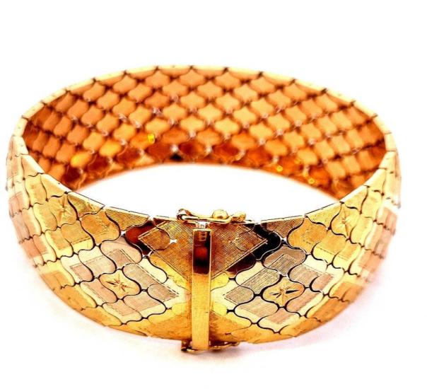 Zlatý náramek 18 k, 63,35 g