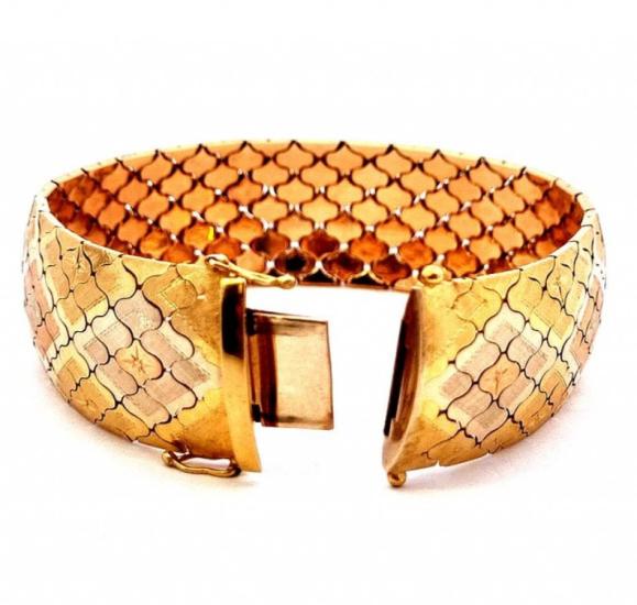 Zlatý náramek 18 k, 63,35 g