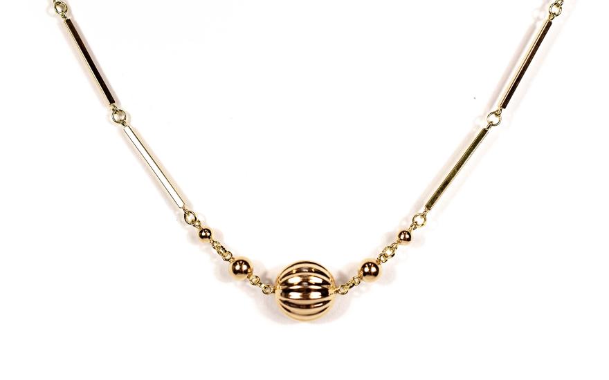 Zlatý řetízek s kuličkou