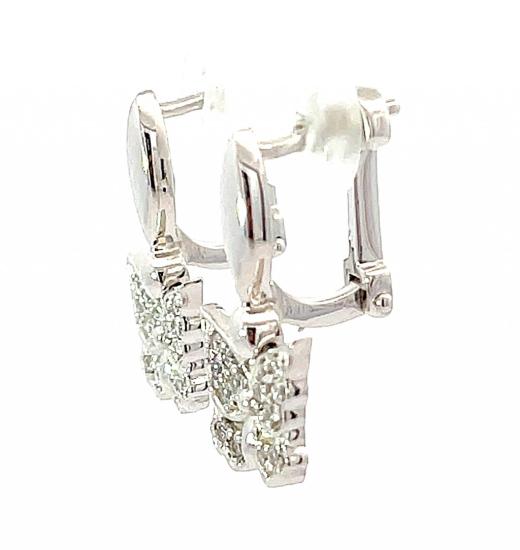 Zlaté náušnice se zirkony, visací