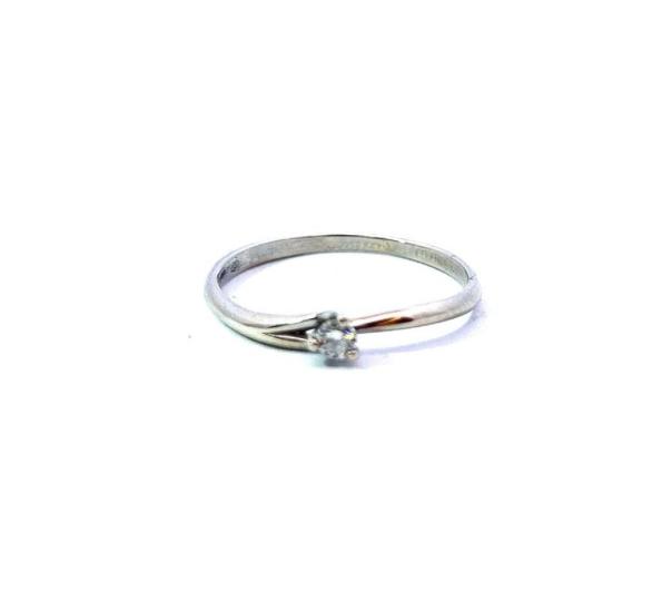 Zlatý prsten s diamantem, vel. 54