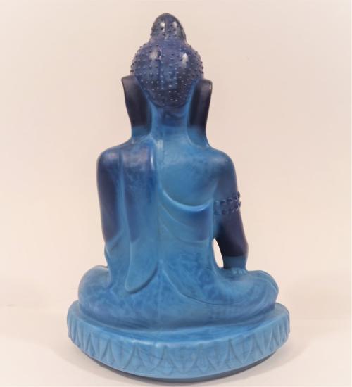 Modrý Buddha, sklo