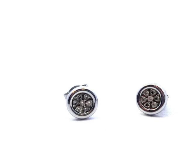 Zlaté náušnice s diamanty, puzeta