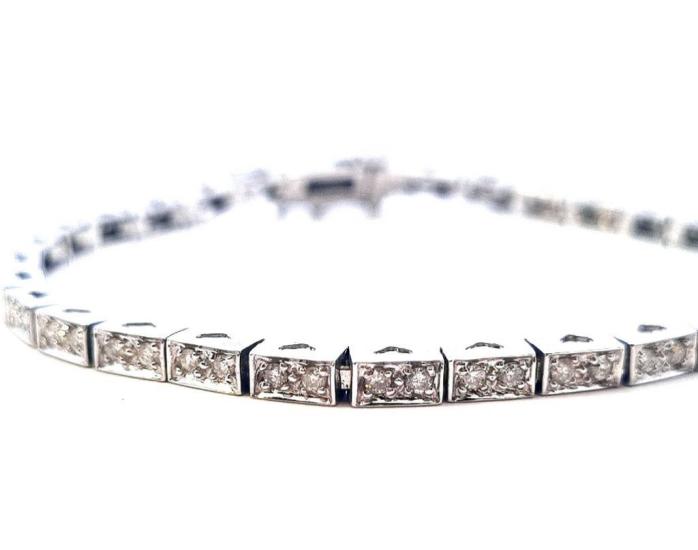 Zlatý náramek s diamanty, 12,20 g