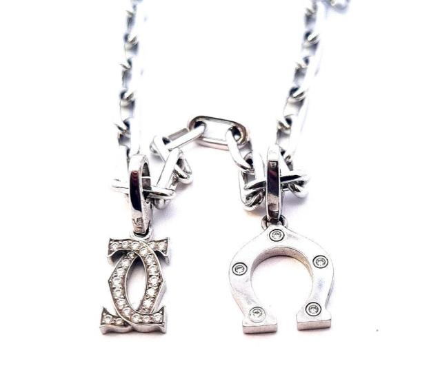Zlatý náramek s přívěsy s diamanty, originál Cartier, 20,10 g