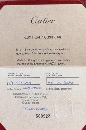 Zlatý náramek s přívěsy s diamanty, originál Cartier, 20,10 g