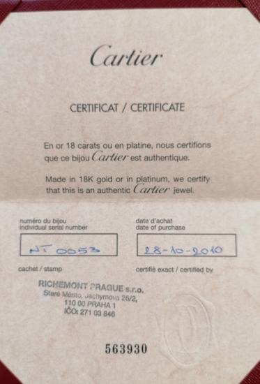 Zlatý náramek s přívěsy s diamanty, originál Cartier, 20,10 g