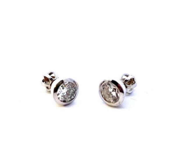 Zlaté náušnice pecky - diamanty 1,12 ct