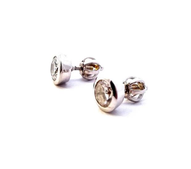 Zlaté náušnice pecky - diamanty 1,12 ct