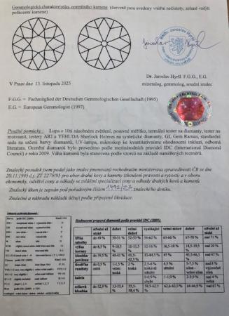 Zlatý prsten s diamantem 0,88 ct, vel. 58,5