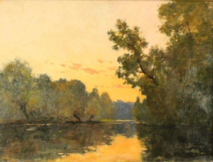 Letní červánky nad řekou