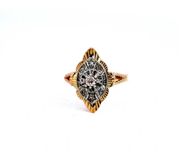 Zlatý prsten s leukosafírem, vel. 54