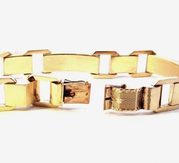 Starožitný zlatý náramek, první republika, 18,79 g