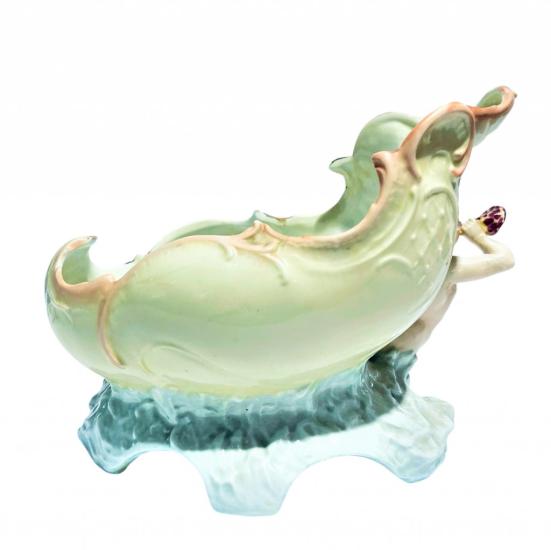 Figurální porcelánová mísa - biskvit