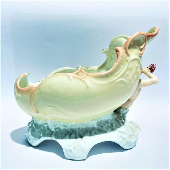 Figurální porcelánová mísa - biskvit