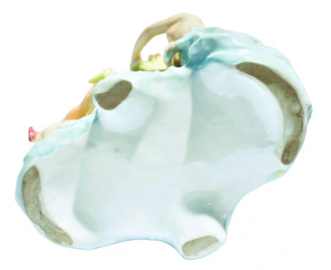 Figurální porcelánová mísa - biskvit