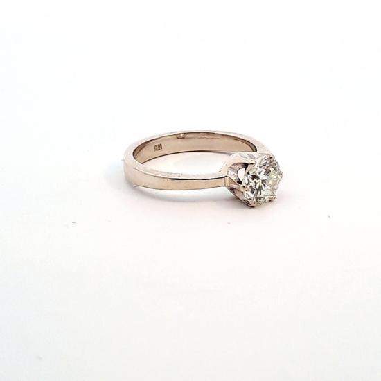 Zlatý prsten s diamantem 1,11 ct, vel. 54