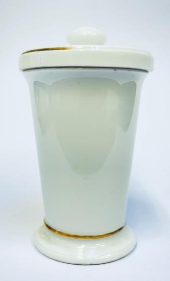 Porcelánová lékárenská dózička, Fischer &Mieg