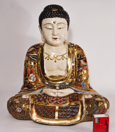 Porcelánový Buddha - výjimečná velikost 37 cm