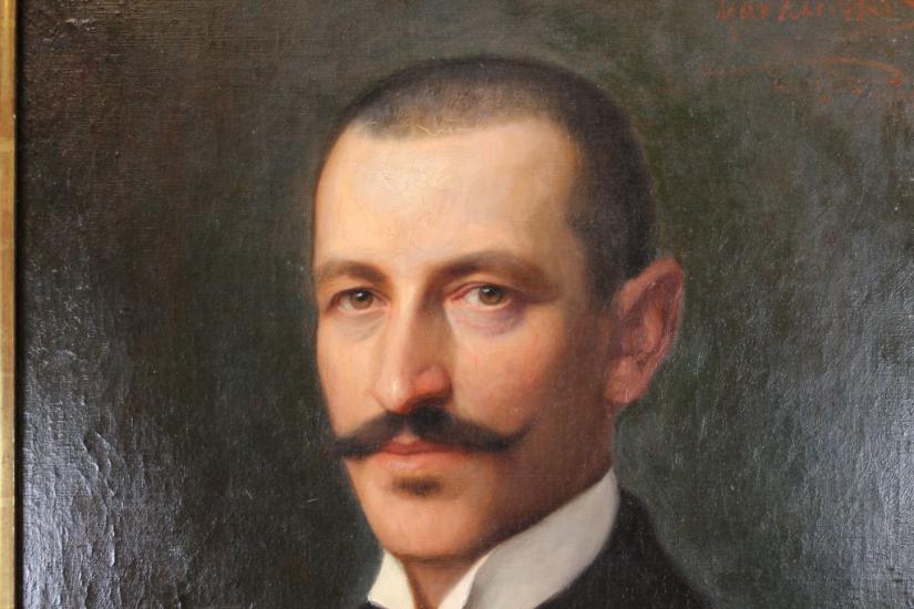 Portrét muže s knírkem