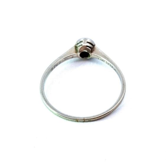 První republika ,prsten s diamantem 0,3 ct - vel. 60